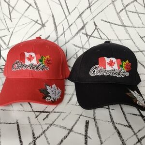 NEW Canada Embroidered Red and Black Baseball Caps